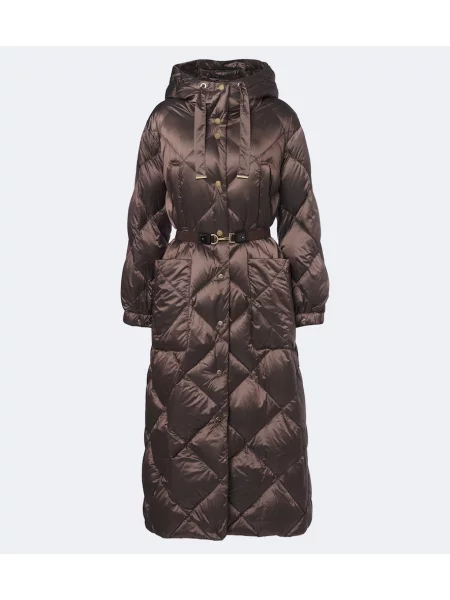 Palton Max Mara cu glugă maro