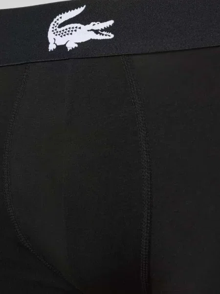 Bokserki Lacoste z elastyczną talią z logo czarne