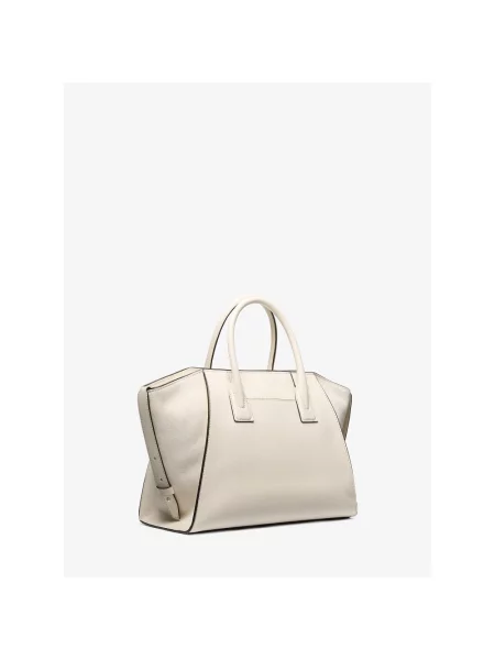 Shopperka Michael Kors skórzana beżowa