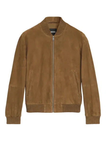 Велурено яке Boss кафяво