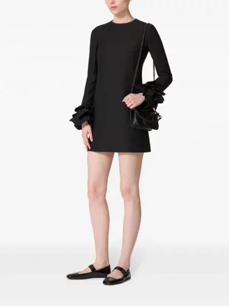 Kostiumas mini mini suknelė Valentino Garavani juoda