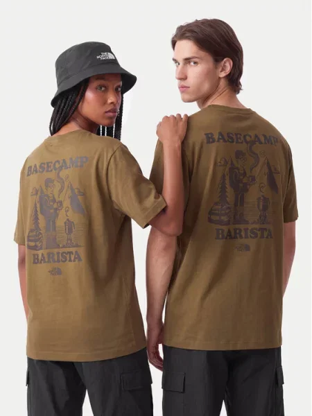 The North Face T-Shirt Basecamp Barista Rlx Ss brązowy