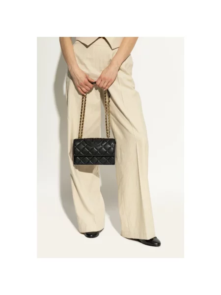 Tory Burch torebka skórzana Fleming czarny