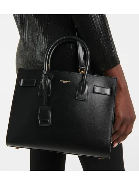 Bőr bőr táska Saint Laurent fekete