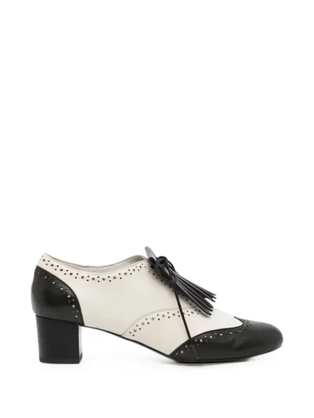 Pantofi derby Yohji Yamamoto cu franjuri alb
