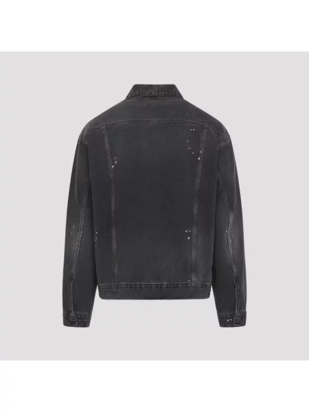 Kurtka Carhartt WIP Helston Jacket UNISEX Black Destroy Wash Splatter L czarna