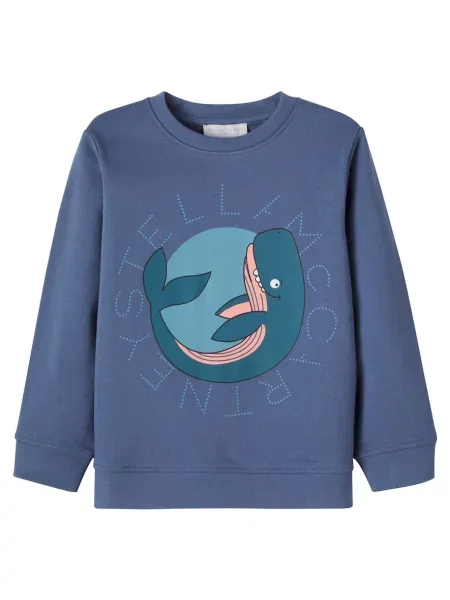 Gyerek fleece melegítő felső Stella Mccartney kék