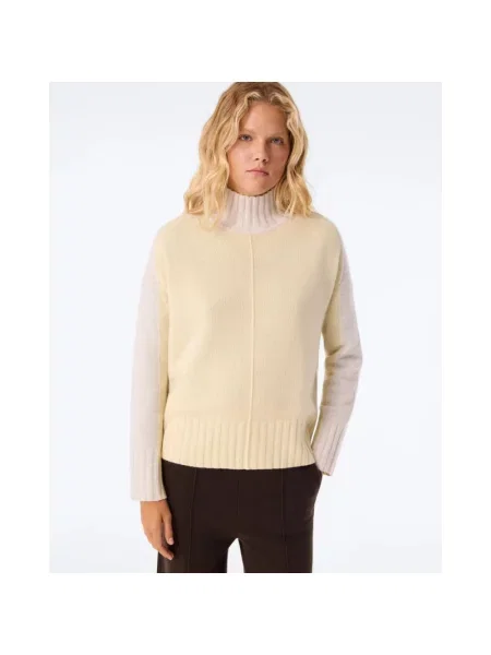 Sweter Kujten z kaszmiru żółty