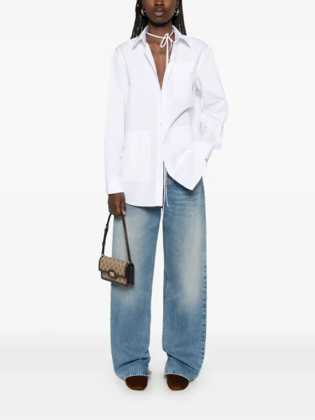 Pantaloni Gucci cu talie joasă albastru