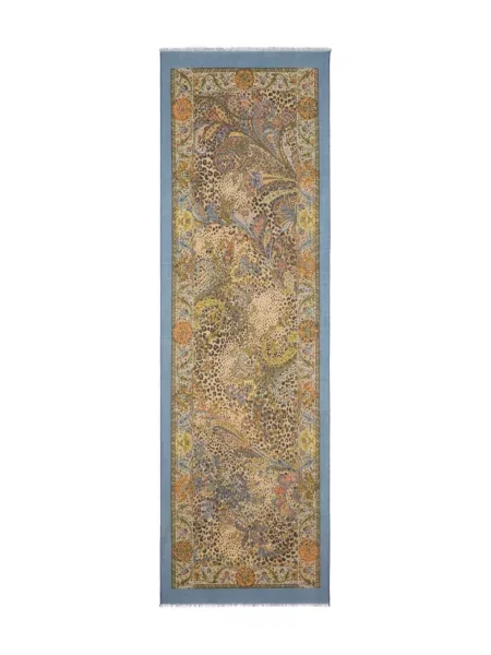 Fular Etro cu imprimeu animal print