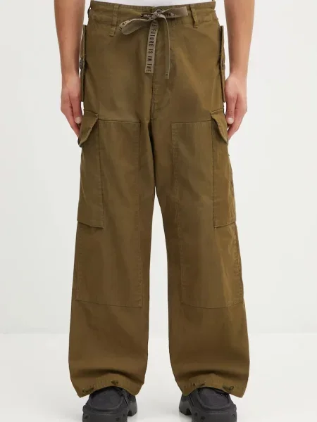 Human Made pantaloni de AIR FORCE drept verde