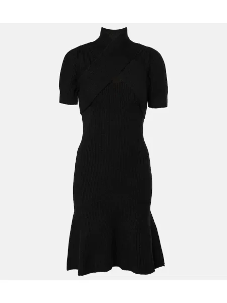 Vunena odgovarati haljina Patou crna