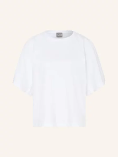 Mm By Max Mara Koszulka Cellula Z Mieszanki Materiałów weiss biała