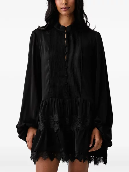 Rochie Bardot din dantelă negru