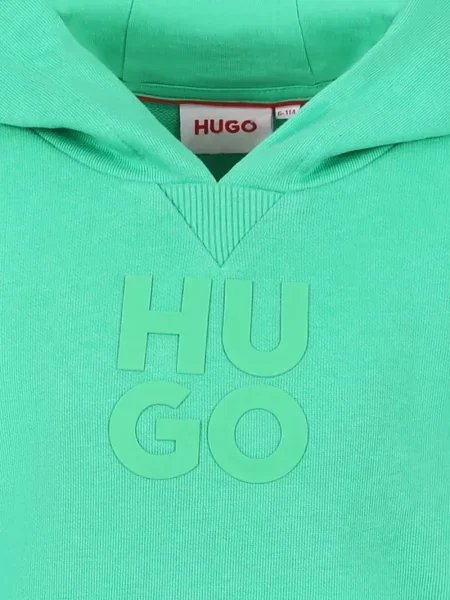 Bluza z kapturem dziecięca Hugo zielona