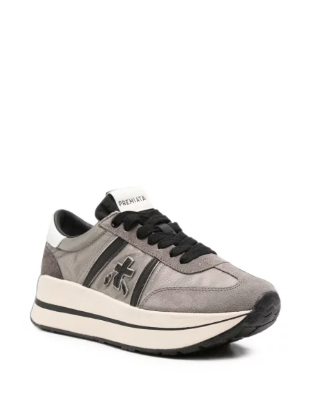 Sneakerși Premiata cu platformă gri