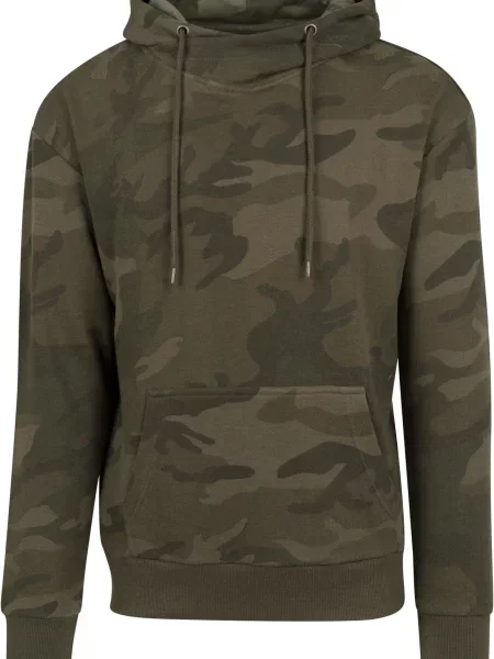 Hoodie Urban Classics s kapuco rjava