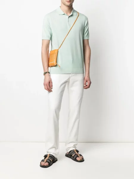 Blugi drepți Ferragamo alb