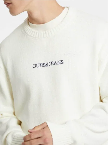 Guess Jeans Пуловер бял