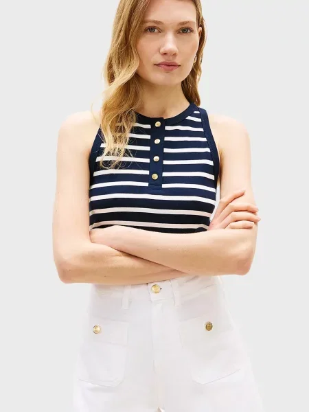 У смужку топ Tommy Hilfiger синій