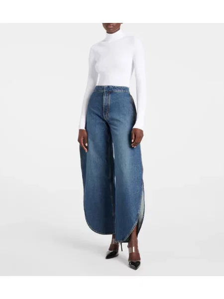 Body Alaïa din jerseu alb
