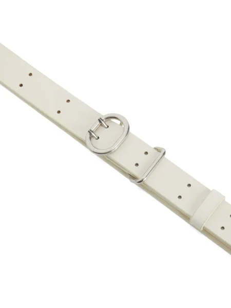 Cu centură curea Jil Sander din piele alb