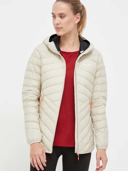 Kurtka puchowa Salewa Brenta Rds Dwn oatmeal beżowa