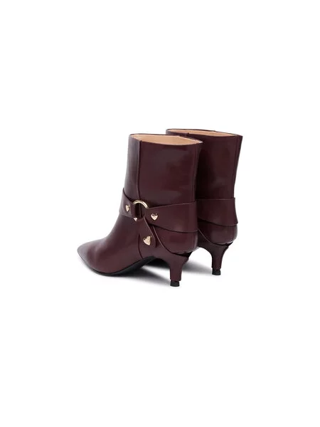 Členková obuv LOVE MOSCHINO Bordová