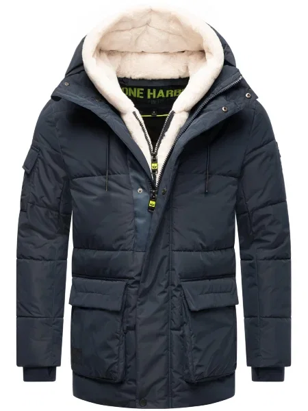 STONE HARBOUR Geacă de iarnă Lauroo crem / marin albastru