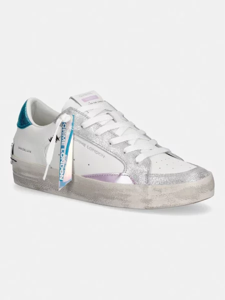 Crime London DELUXE sneakers pentru femei din piele alb