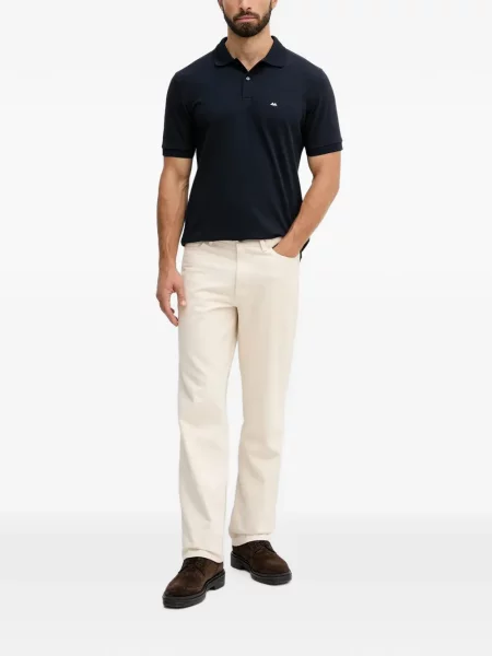 Tricou polo Lindbergh cu autograf albastru
