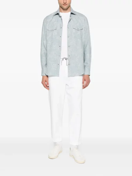 Pantaloni Eleventy alb