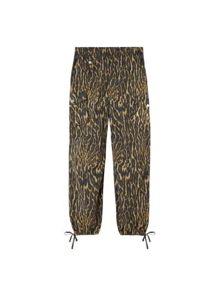 Spodnie cargo Ganni z nadrukiem zielone