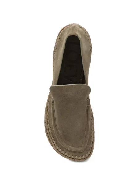 Espadrile Loewe cu broderie gri