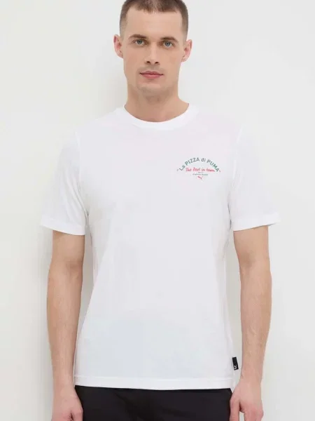Puma t-shirt z nadrukiem biały