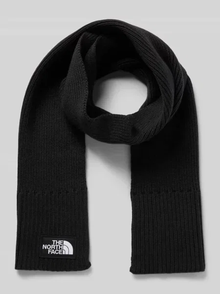 Szal w imitacji dzianiny z naszywką z logo The North Face czarna