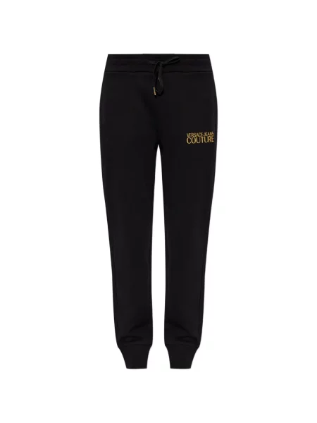 Pantaloni Versace Jeans Couture alergare cu autograf negru