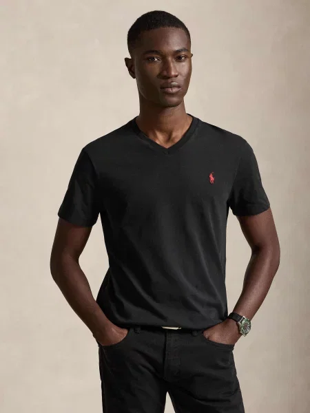 POLO RALPH LAUREN Tricou | Custom slim fit negru