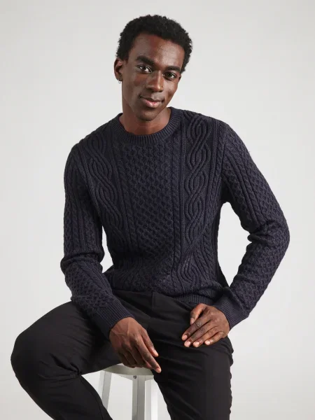 JACK & JONES Sveter JPRBLUSEAN tmavomodrá