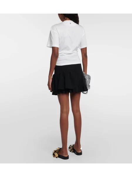 Cropp top Rabanne din jerseu alb