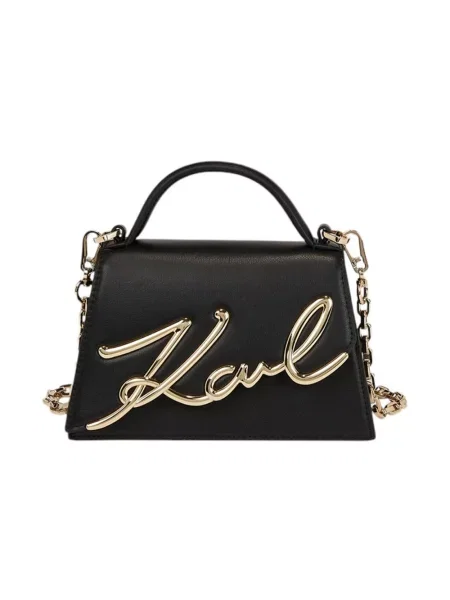 Torebka crossbody Karl Lagerfeld skórzana czarna