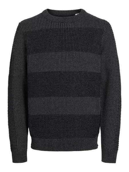 JACK & JONES Pulover Hugo gri închis negru