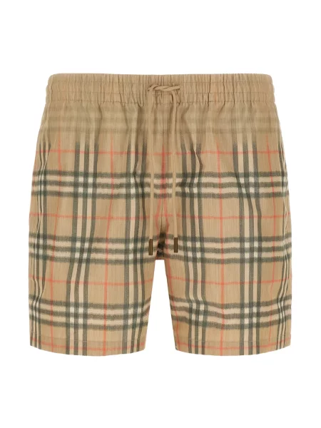 Kąpielówki Burberry w kratę brązowe