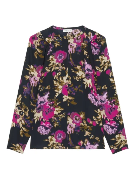 Bluză Marc O'polo cu model floral cu imagine lungă negru
