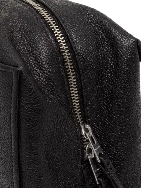 Кожена чанта Allsaints черно
