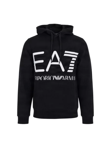 Bluza z kapturem Emporio Armani Ea7 z kapturem z logo czarna