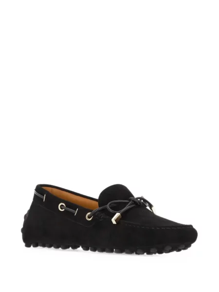 Велурени лоуфъри Tod's с панделка черно