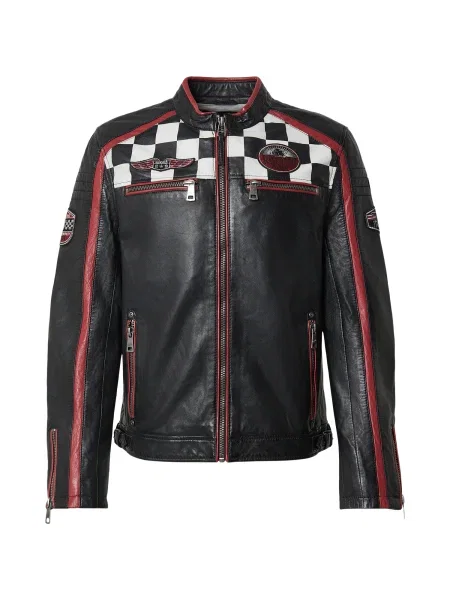 Mauritius Přechodná bunda MMFynn tmavě červená / černá bílá