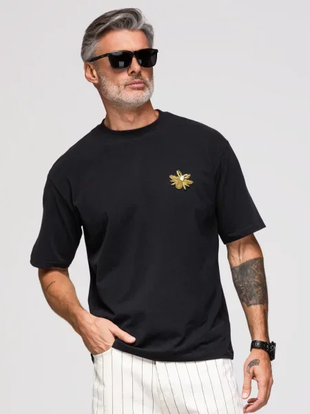 Tricou Ombre cu aplicații negru