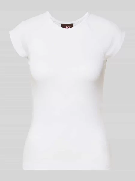 T-shirt o kroju slim fit z okrągłym dekoltem model Star' Jjxx biała